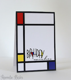 Mondrian inspired birthday card
