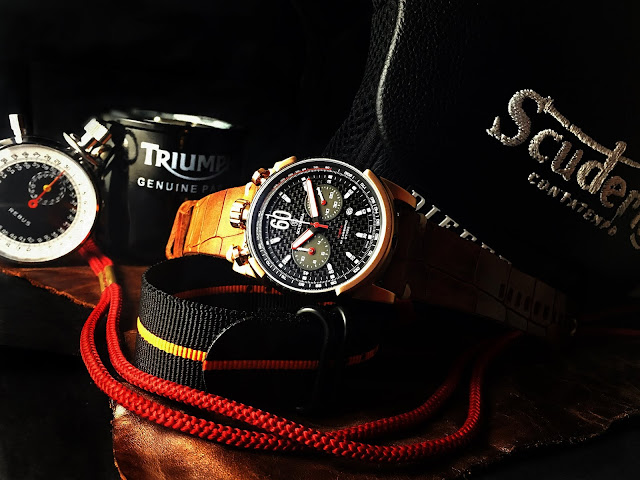 大阪 梅田 ハービスプラザ WATCH 腕時計 ウォッチ ベルト 直営 公式 CT SCUDERIA CTスクーデリア Cafe Racer カフェレーサー Triumph トライアンフ Norton ノートン フェラーリ CS20120 CS20120LE SUMMER LIMITED 限定モデル FIBRA DI CARBONIO フィブラ ディ カーボニオ CS10159