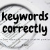 الكلمات المفتاحيه بطريقه صحيحة | keywords correctly