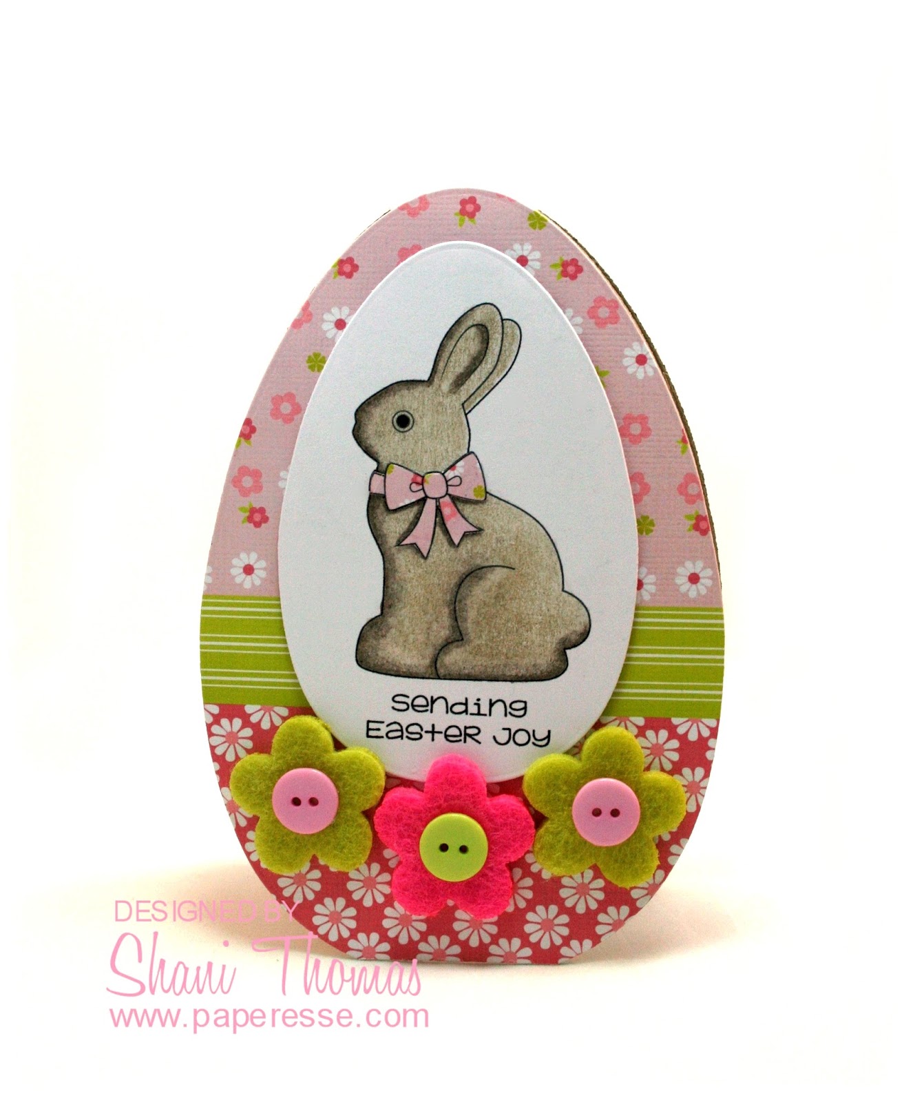 Easter Card featuring Pretty Cute Stamps Chocolate Bunny digital stamp