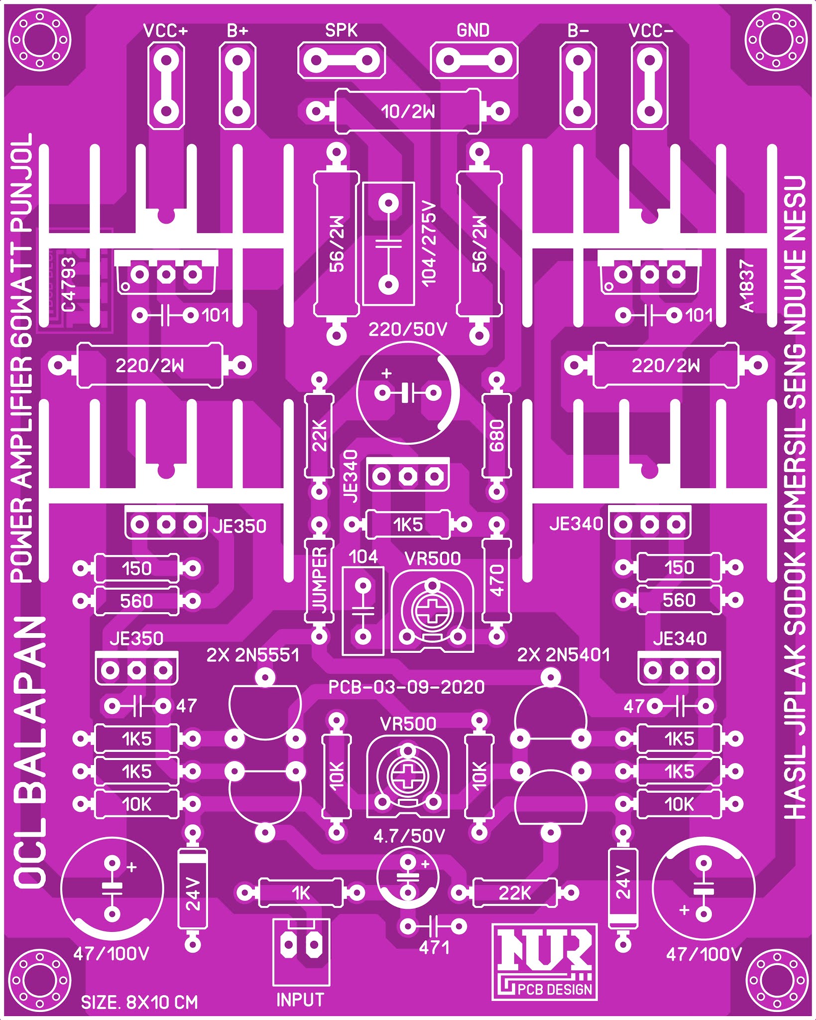 Cara Merakit Power Amplifier - Ocl Balap Mcs ~ Nur Pcb Design