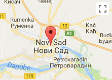 Map of Novi Sad in Serbia where Ufo footage was caught on camera.