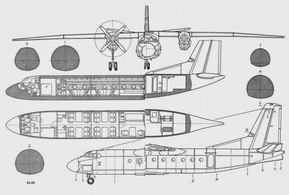Схема ан. АН 24 конструкция фюзеляжа. АН-24 технические характеристики. Чертеж самолета АН 24. Конструкция крыла АН 24.