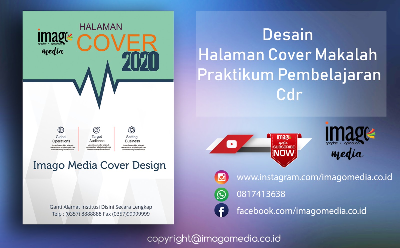 Desain Halaman Cover Makalah Praktikum Pembelajaran Cdr Imago Media Home Of Creativity