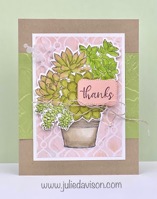 Stampin' Up! Simply Succulents Thank You Card ~ January-June 2021 Mini Catalog ~ www.juliedavison.com #stampinup