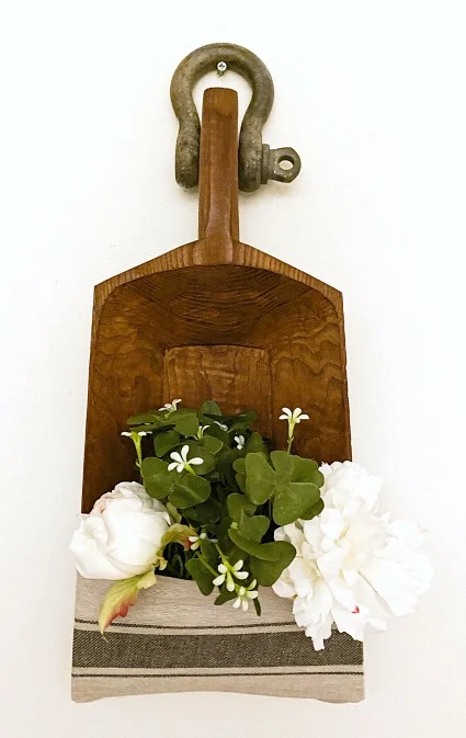 wooden Basket with flowers