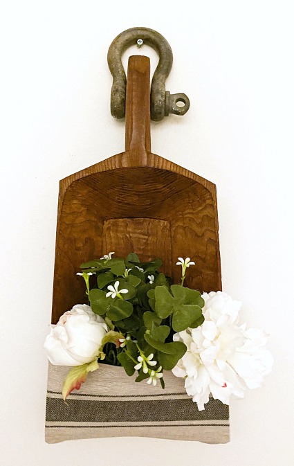 wooden Basket with flowers