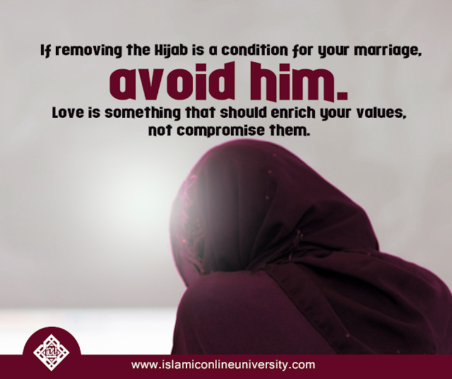 Love is something that should enrich your values, not compromise them.| Islamic Marriage Quotes by Ummat-e-Nabi.com