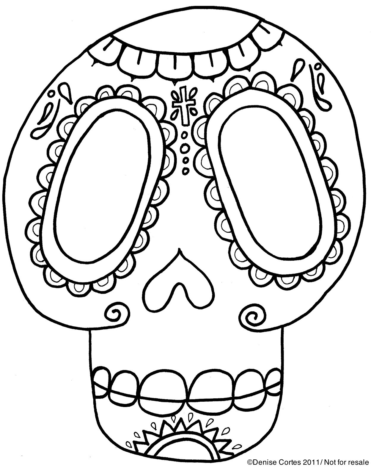 calavera mask coloring pages - photo #3
