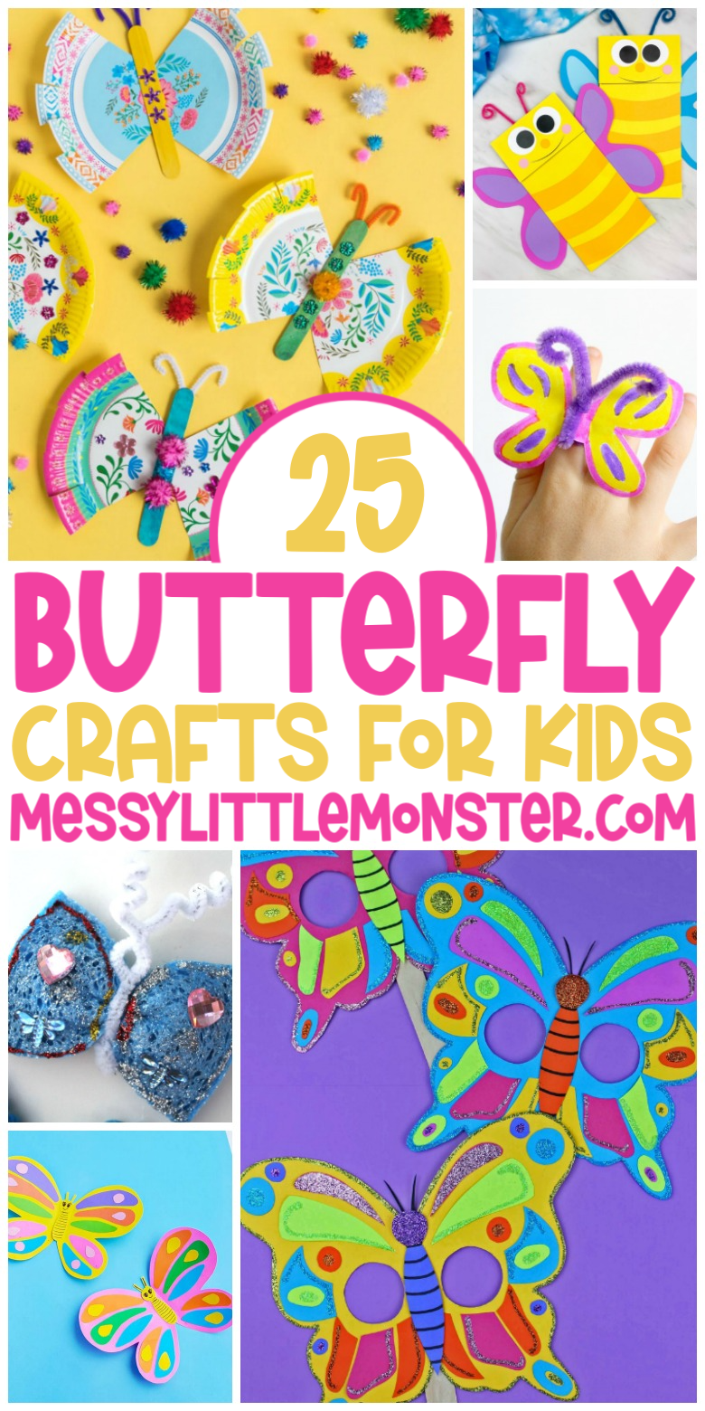 25 Beautiful Butterfly Crafts for Kids of all Ages - Messy Little Monster