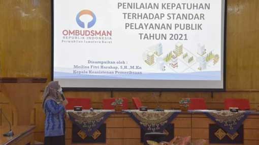 Ombudsman Pendampingan Penilaian Kepatuhan Pelayanan Publik Kota Padang Panjang