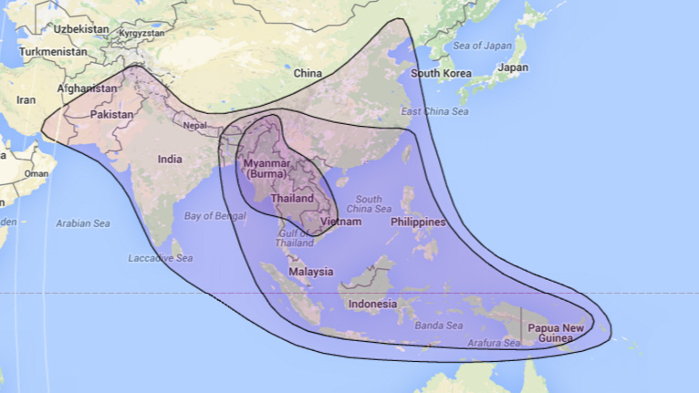 beam satelit c band laosat 1 di indonesia