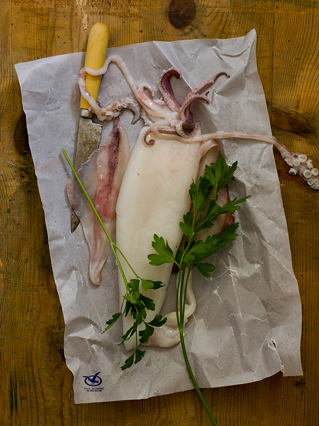 Contigo en la playa! : CALAMAR A LA PARRILLA CON SALSA DE OLIVAS