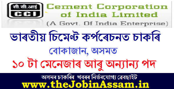 Cement Corporation Of India Recruitment 2020: Apply For 10 Manager & Other Posts