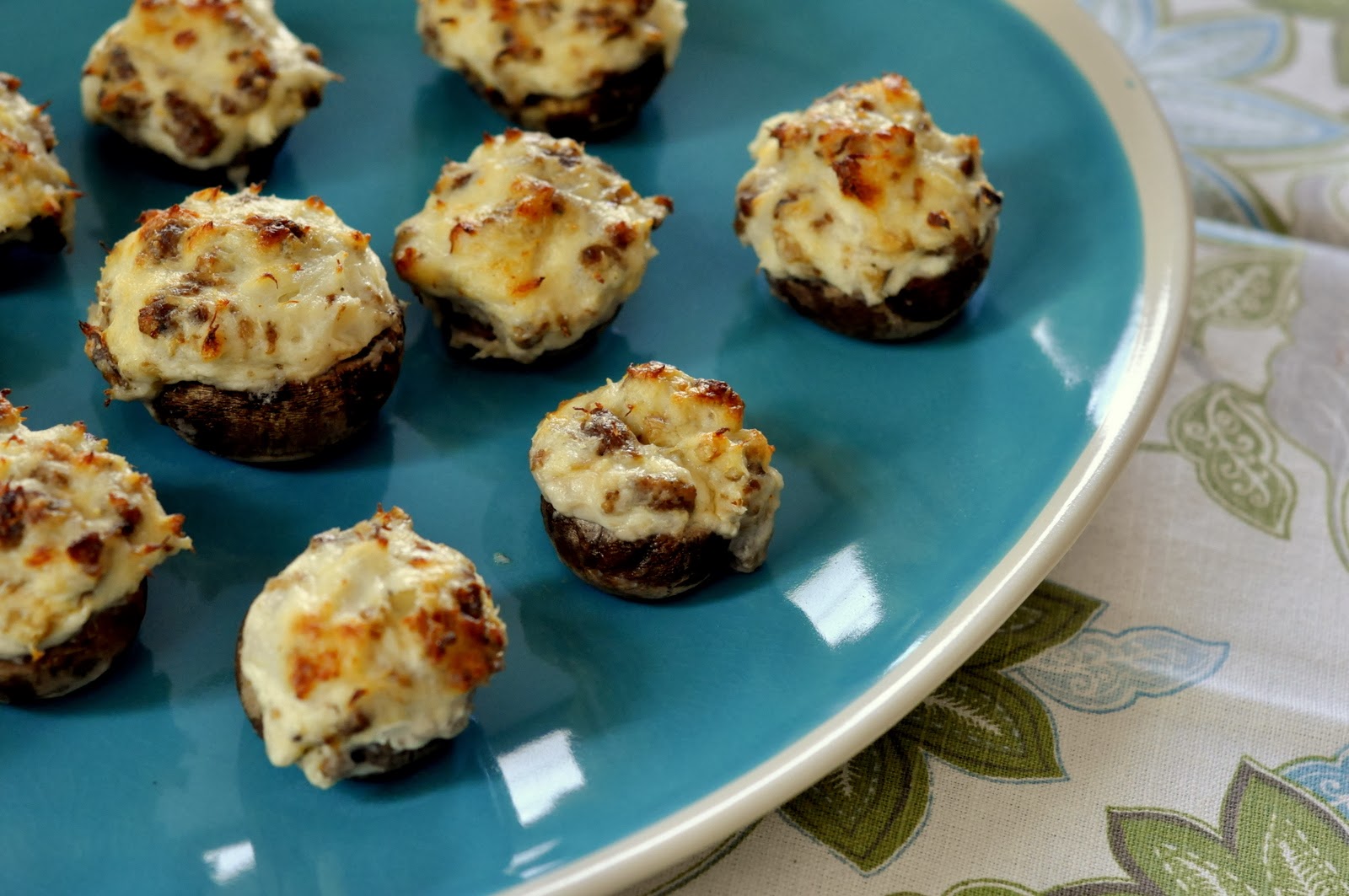 Stuffed Mushrooms with Sausage and Crab Meat | Taste As You Go #JDCrumbles