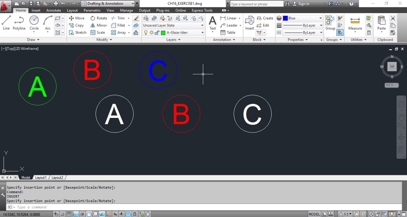 Step by step procedure to insert blocks in AutoCAD