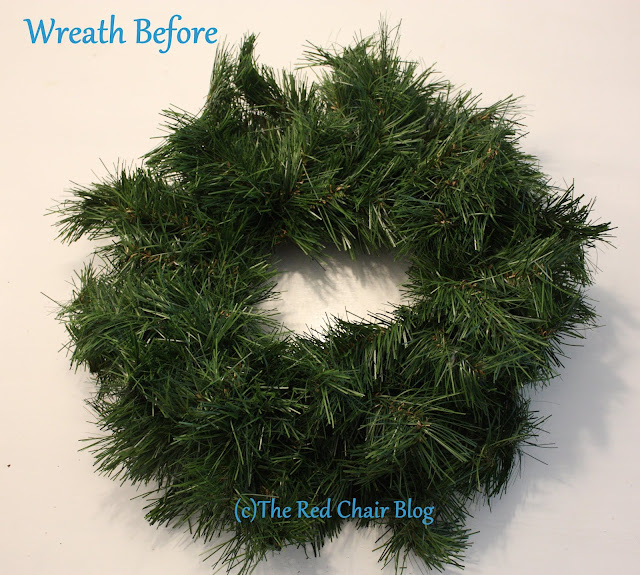 DIY January scarf wreath for front door porch winter The Red Chair Blog