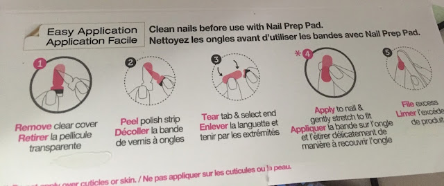 instructions for applying color street nail strips