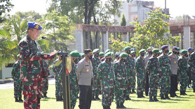 TNI dan Polri di Sulut Siap Cegah Covid-19 Melalui Pelaksanaan Operasi Gaktib dan Yustisi 2021
