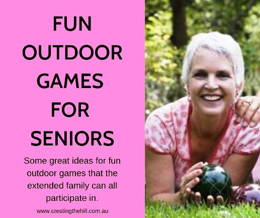 Some great ideas for fun outdoor games that the extended family can all participate in.