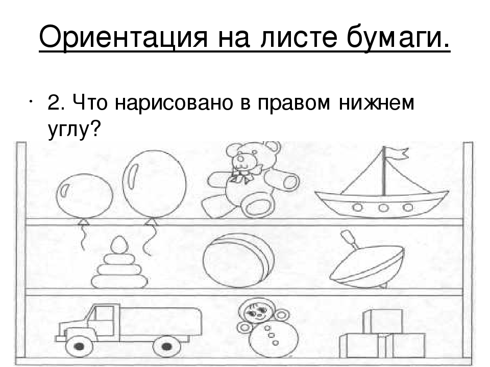 Ориентировка в пространстве подготовительная группа схемы задания