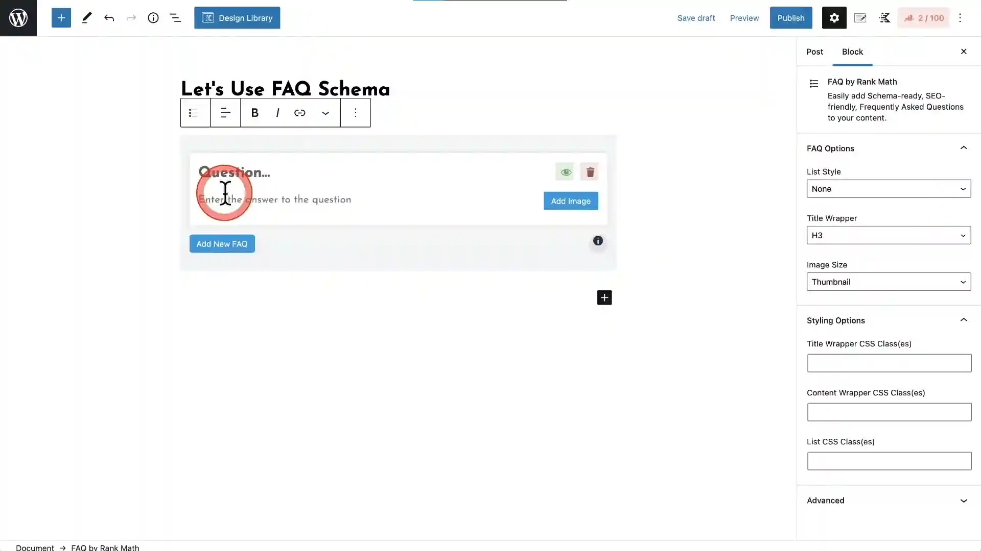 rank math faq