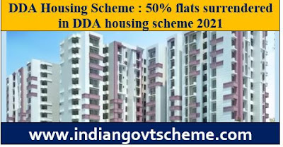 50% flats surrendered in DDA housing