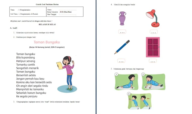 Soal PH Kelas 2 SD/MI: Tema 5