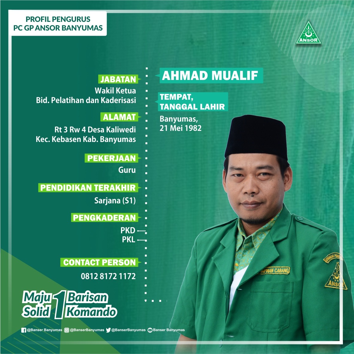 Profil Ahmad Mualif Ngasinan Kebasen