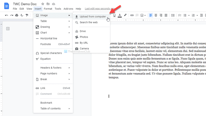 Cómo agregar una firma manuscrita en Google Docs usando una imagen