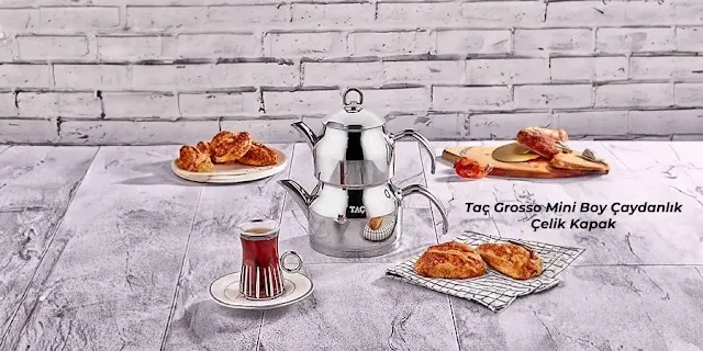 Taç Grosso Mini Boy Çaydanlık Çelik Kapak