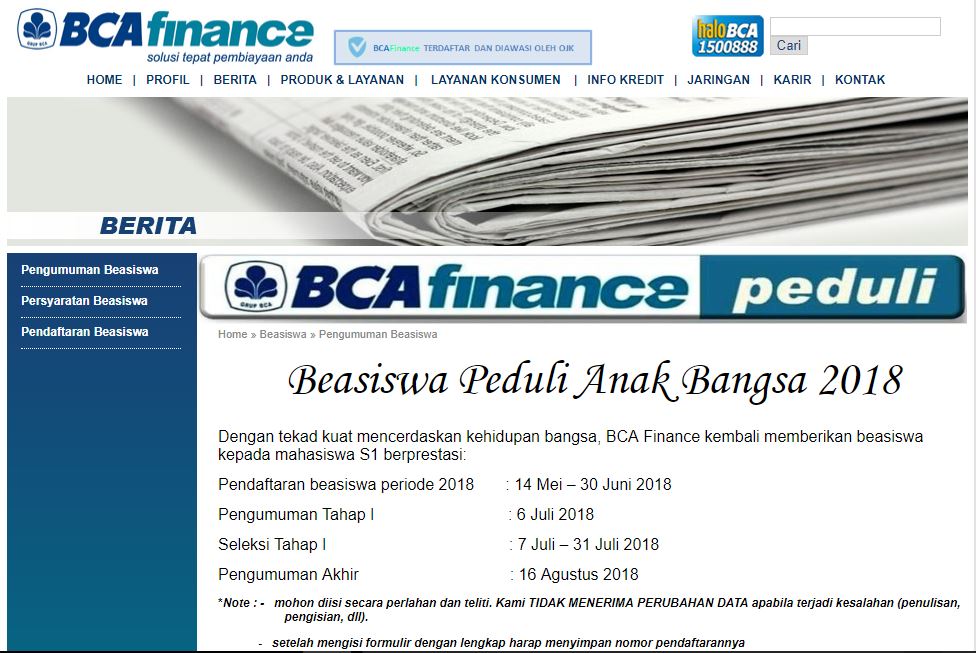 Pendaftaran Ppa Bca 2019 Kompas Sekolah
