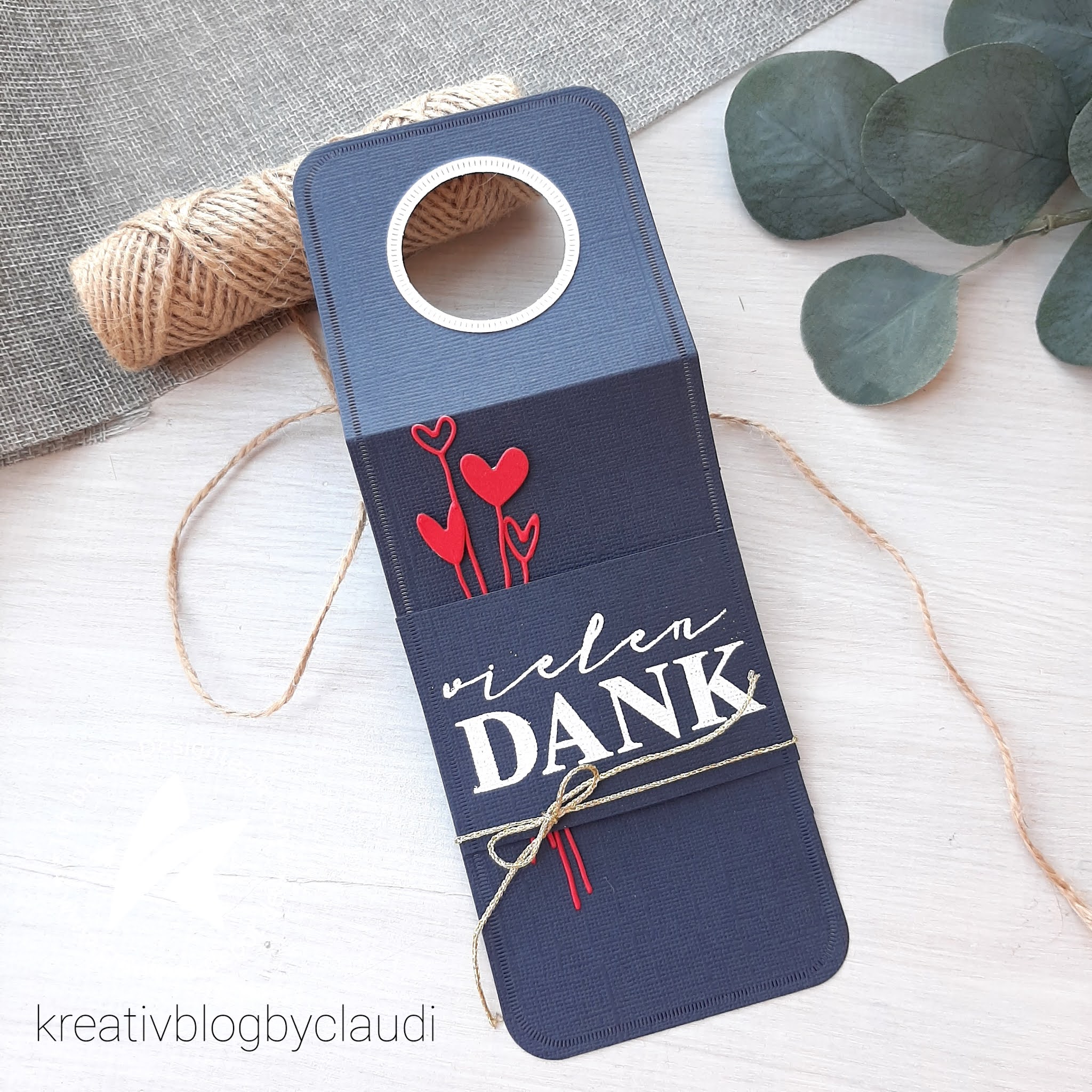 Kreativblog by Claudi Flaschenanhänger Vielen Dank