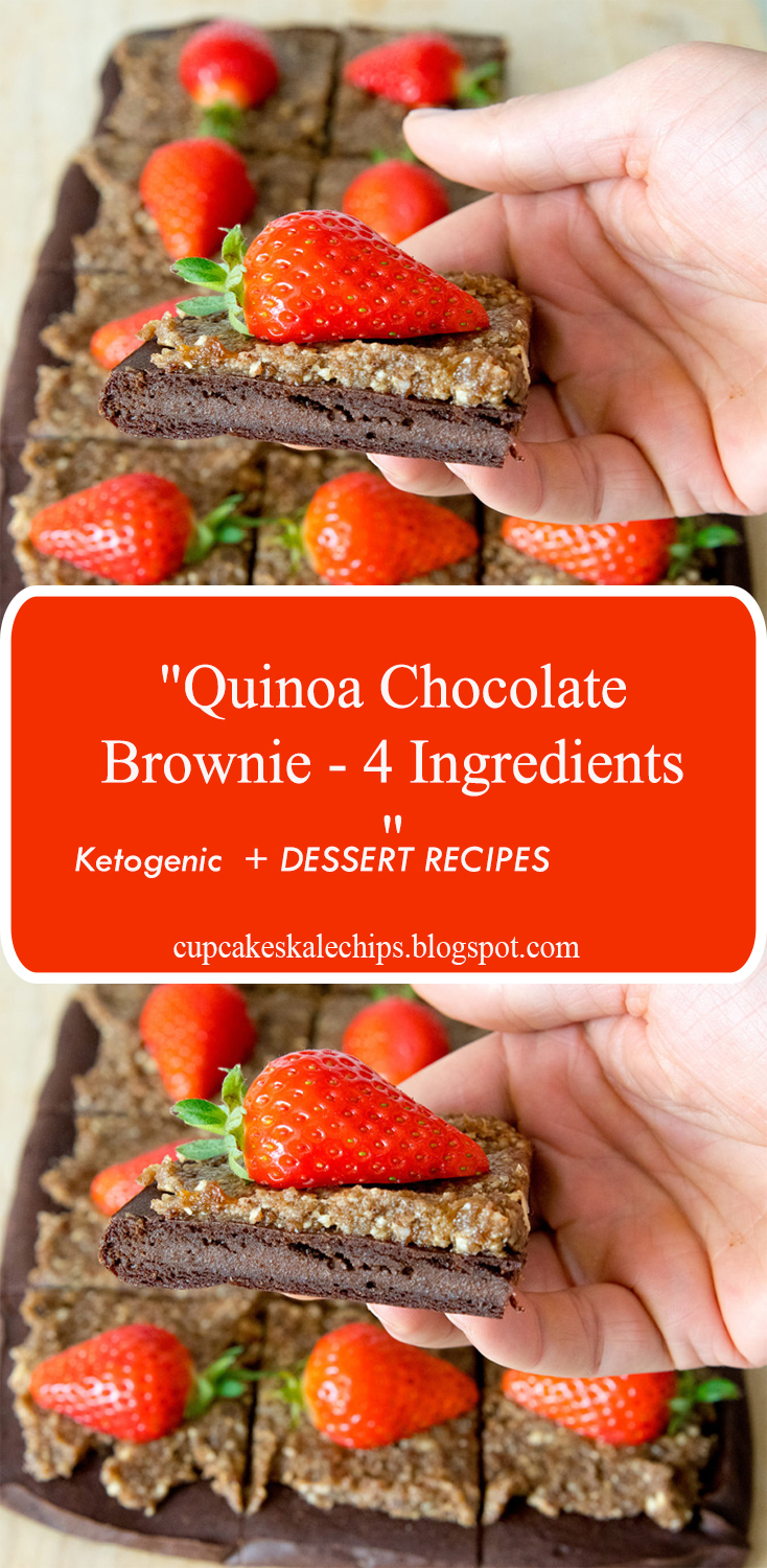 "Quinoa Chocolate Brownie 4 Ingredients " Cupcakes and Kale Chips