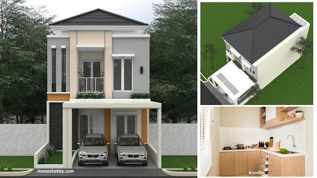 Desain Dan Denah Rumah Bertingkat Ukuran 7 X 15 M Lengkap Dengan
