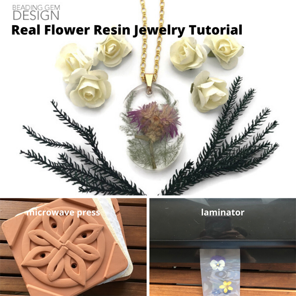 Real Pressed Flower Resin Jewelry Making Using a Microwave Flower Press