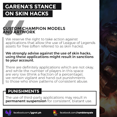 Games : Mod Skin LoL and Third Party Apps Users Will Be Punished by Garena Mod Skin LoL and Third Party Apps Users Will Be Punished by Garena Games : Mod Skin LoL and Third Party Apps Users Will Be Punished by Garena