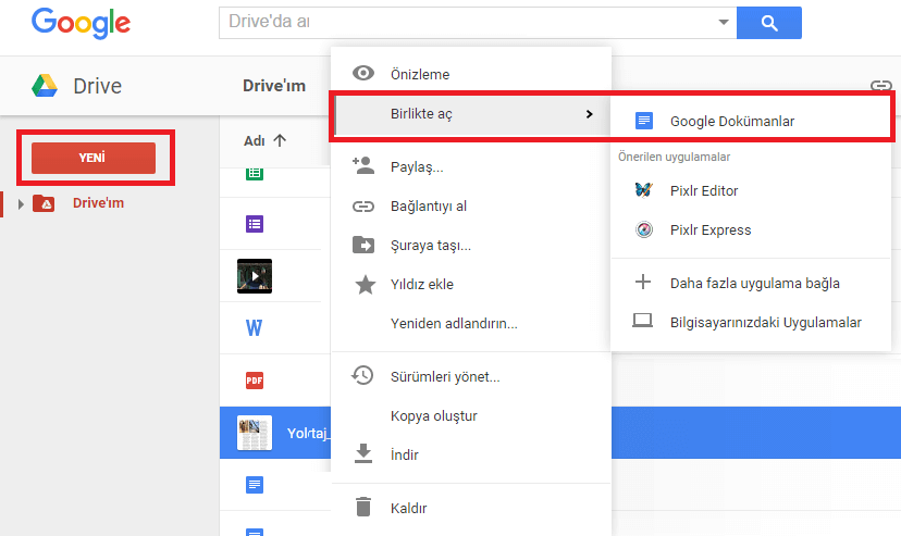 Google dokümanlar indir windows 10