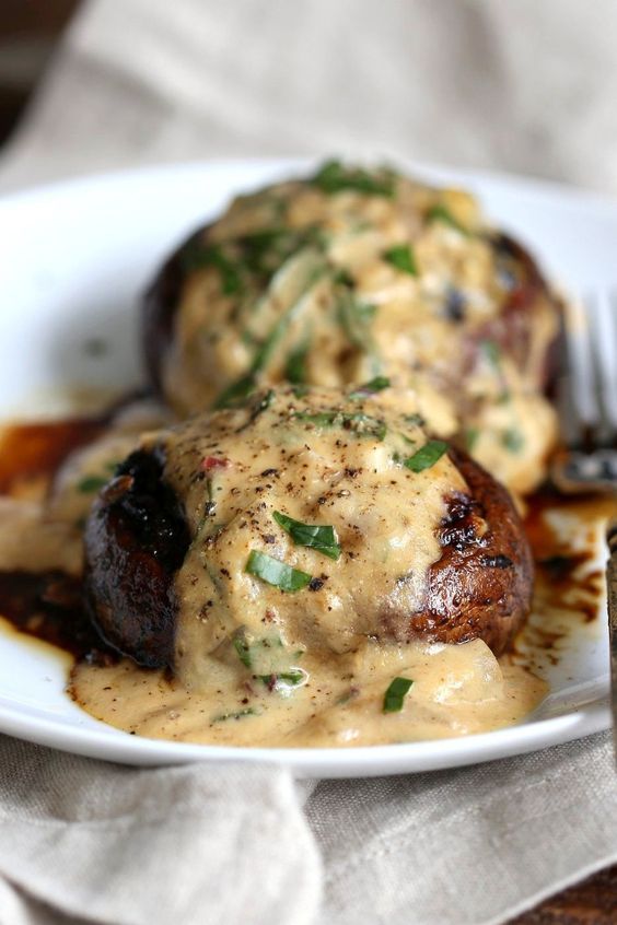Grilled Portobello Mushrooms with Garlic Sauce Cooking Classy
