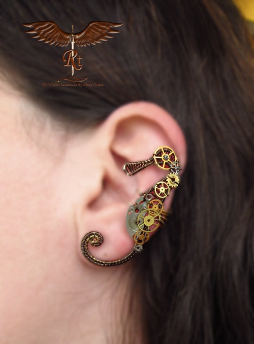 Wire Wrapped Ear Cuff Artistry by RockTime / The Beading Gem