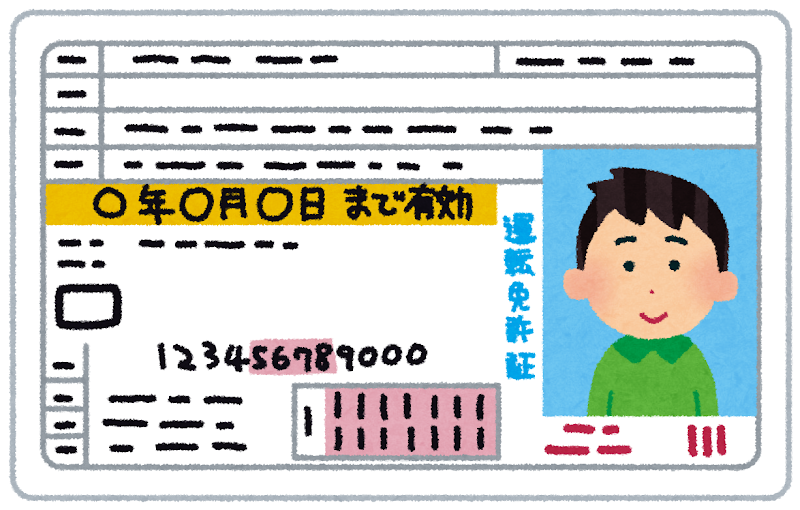 運転免許証のイラスト 男性 かわいいフリー素材集 いらすとや