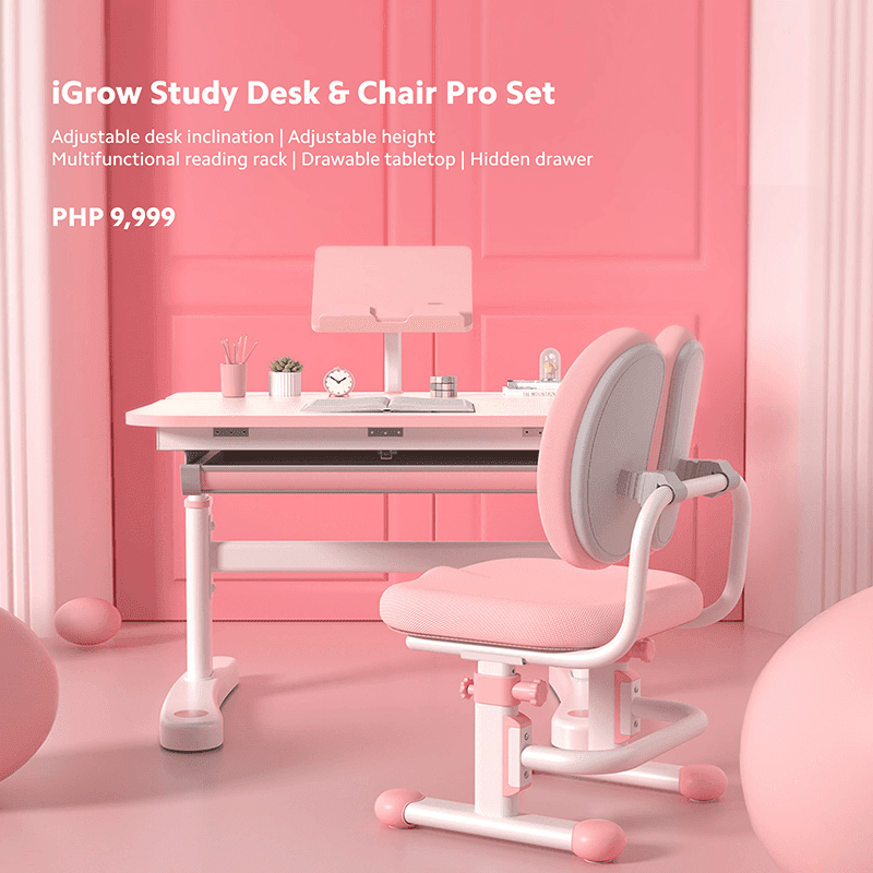 Xiaomi iGrow Study Desk & Chair Pro Set adjustable inclination/height now available in PH, priced at PHP 9,999