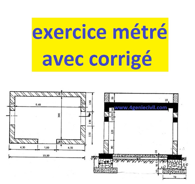 Exercice corrigée métré bâtiment