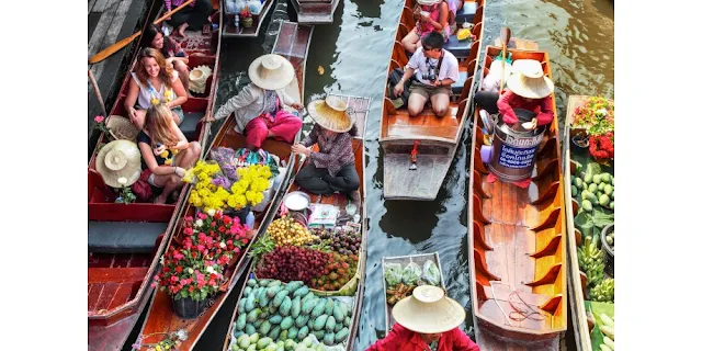 damnoen saduak, floating market in BAngkok, Kota Bangkok,Flights to Bangkok, Bangkok Online booking ticket