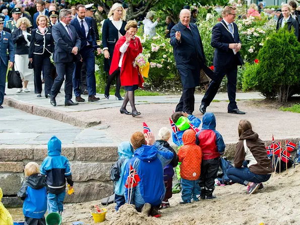 King Harald, Queen Sonja, Crown Prince Haakon and Crown Princess Mette-Marit visited Kristiansand,