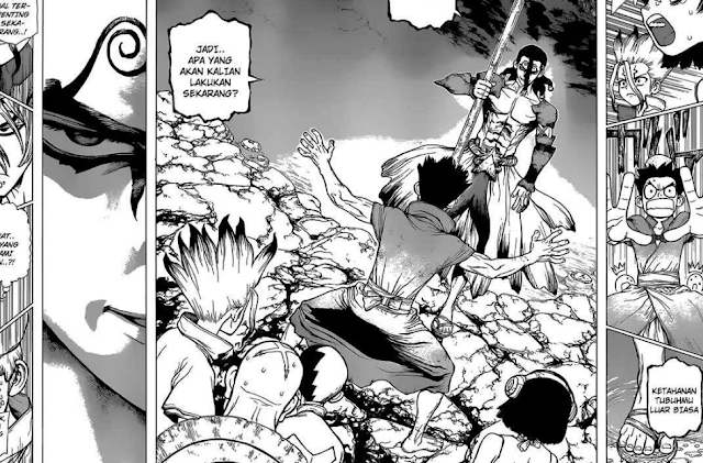 Spoiler manga Dr. Stone chapter 123 I Mozu vs Gen