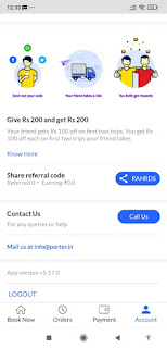 Porter Referral Code, Porter Referral Code for new users, Porter coupon Code, Porter Promo Code, Porter Signup Code, Porter Refer a friend, Porter Refer and Earn, how to refer Porter app