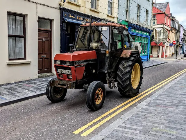 West Cork Ireland - tractor in Clonakilty Town