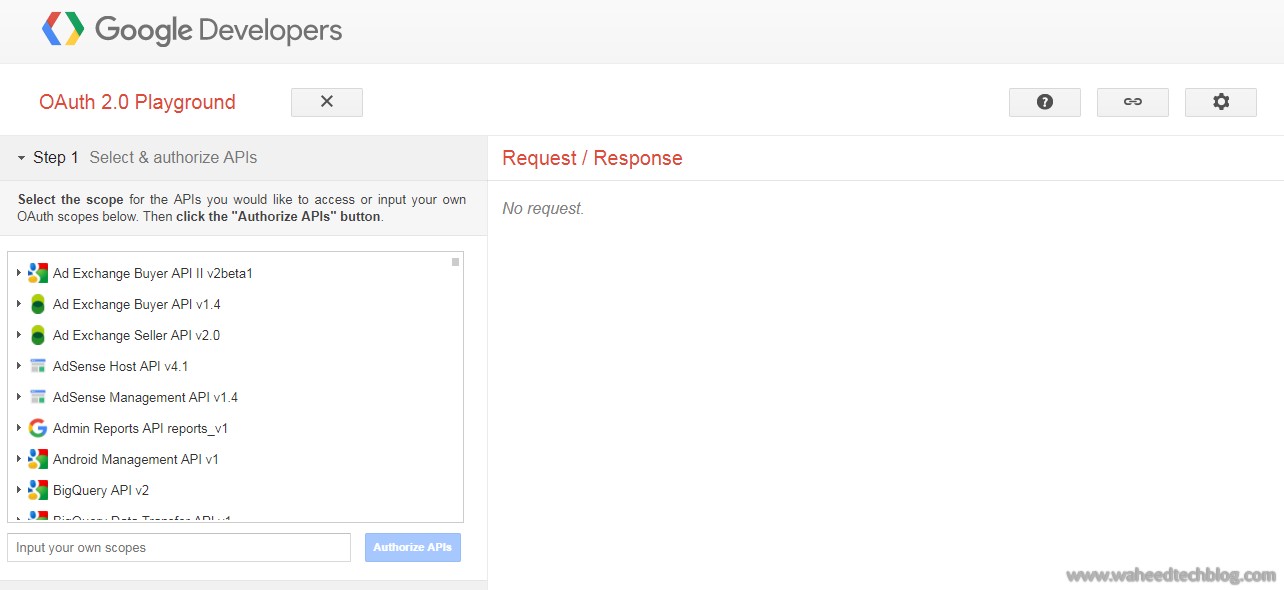 Tech Blog Access User Profile API via Google OAuth 2.0 Playground