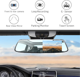 TOGUARD Backup Camera 4.3 Inch Mirror Dash Cam 1080P
Car gadget